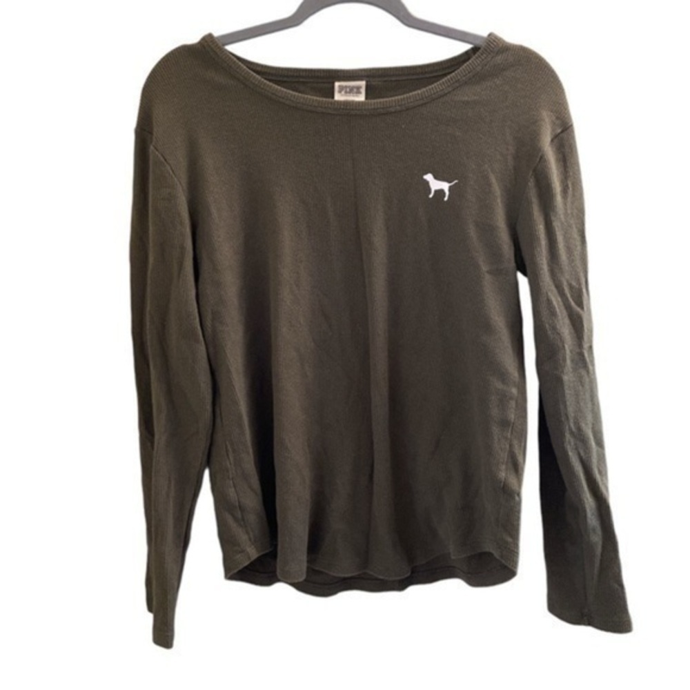 VICTORIA SECRET PINK waffle knit long sleeve || size M